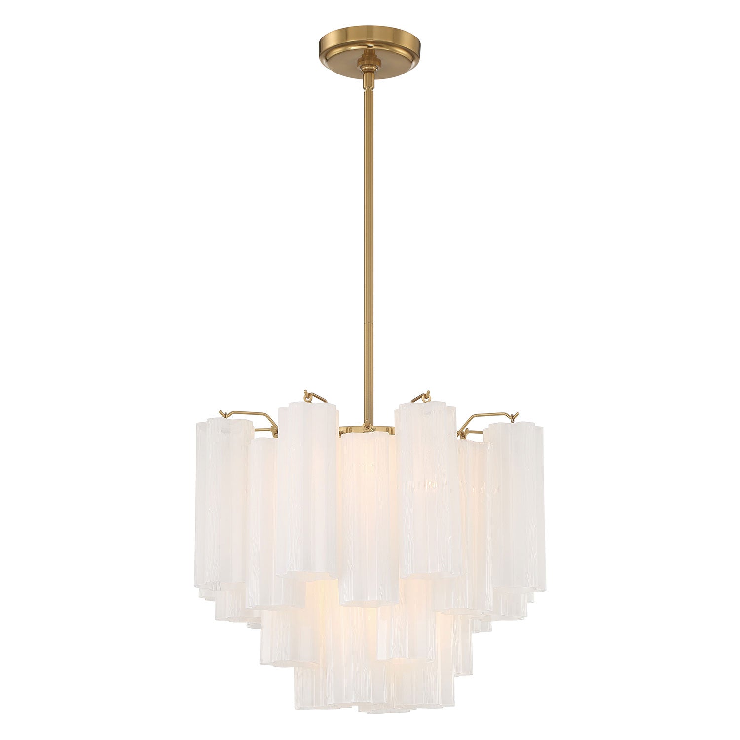 Crystorama Addis 4-Light Chandelier Aged Brass
