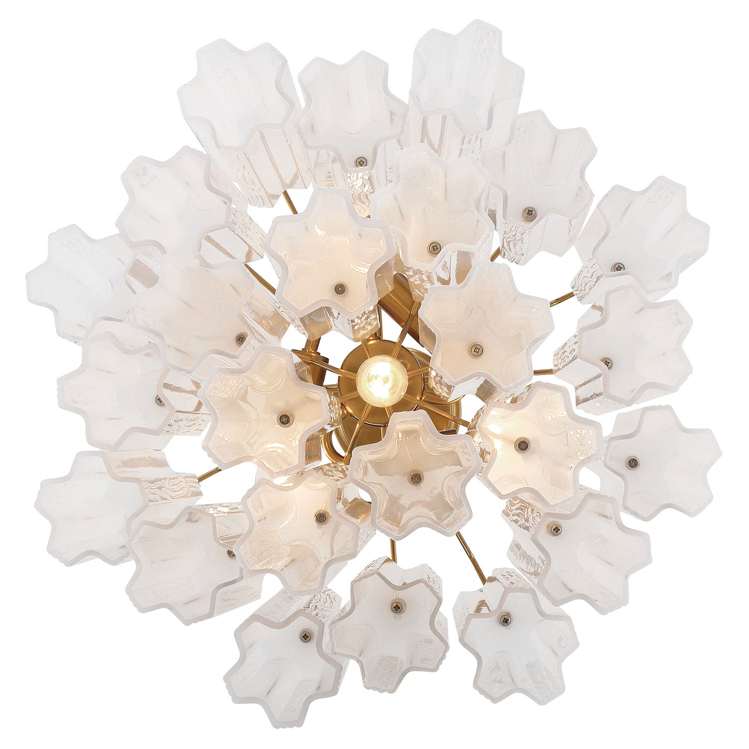 Crystorama Addis 4-Light Chandelier Aged Brass