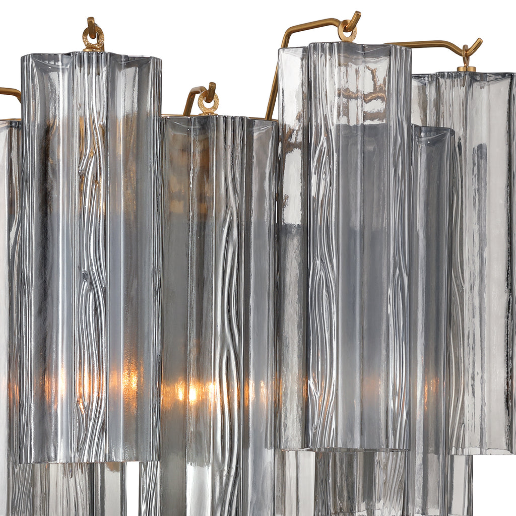 Crystorama Addis 2 Light Aged Brass Sconce