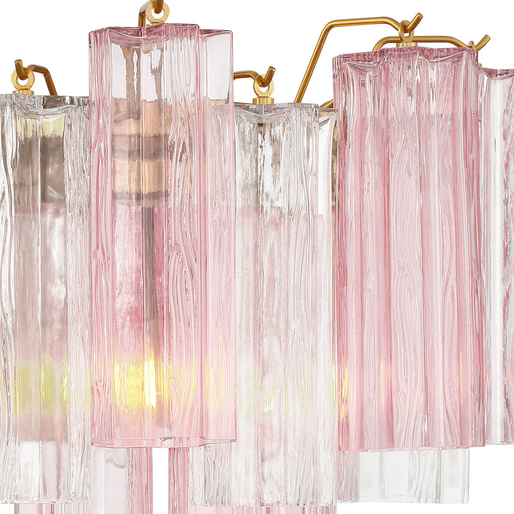 Crystorama Addis 2 Light Aged Brass Sconce