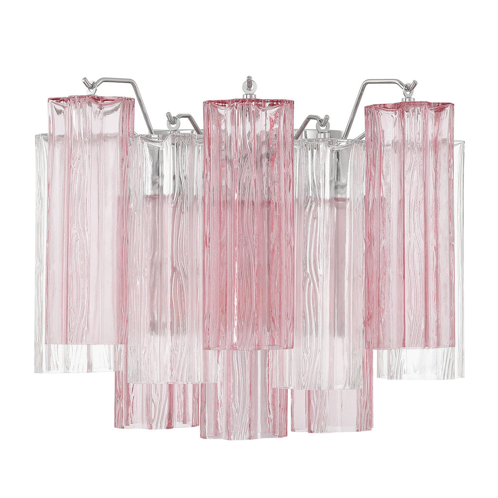 Crystorama Addis 2 Light Polished Chrome Sconce