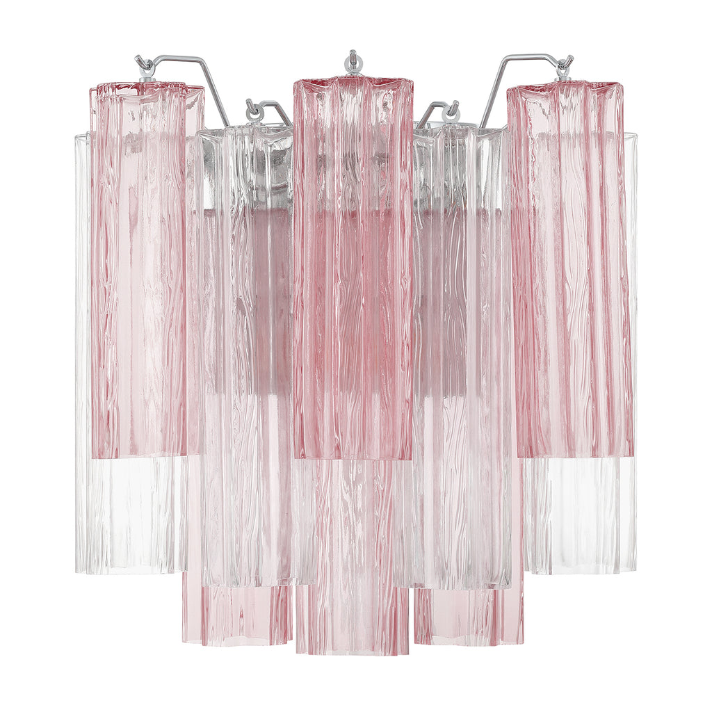 Crystorama Addis 2 Light Polished Chrome Sconce