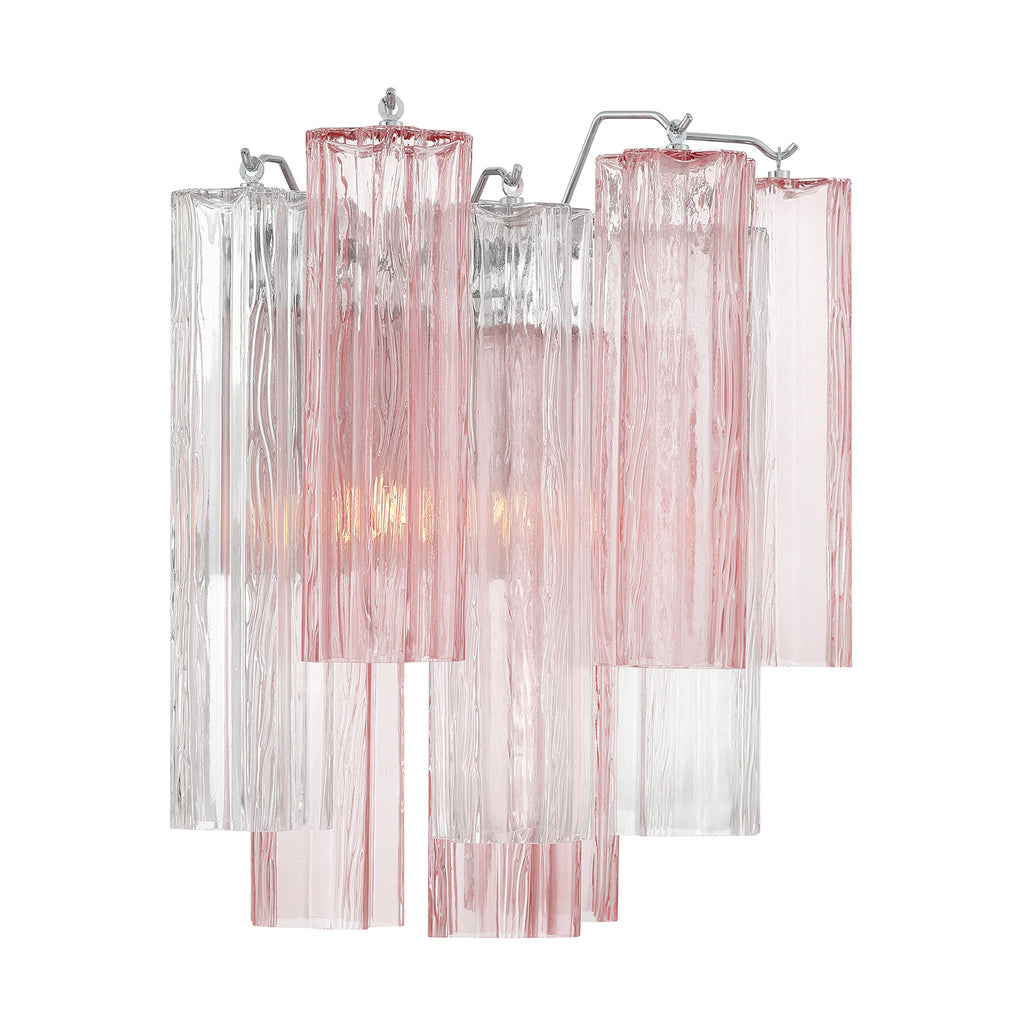 Crystorama Addis 2 Light Polished Chrome Sconce