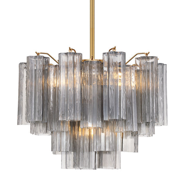 Crystorama Addis 6 Light Aged Brass Chandelier