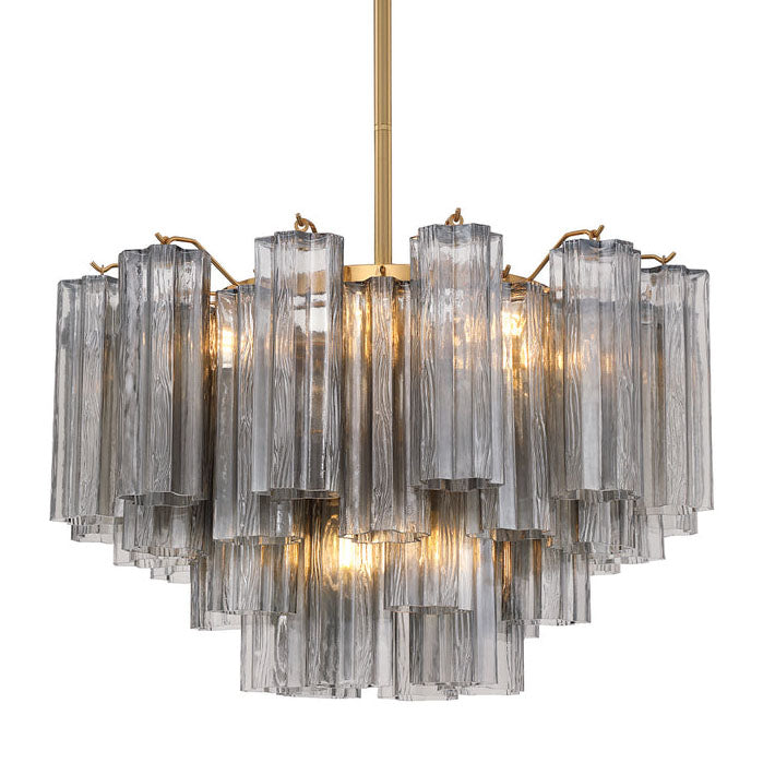 Crystorama Addis 9 Light Aged Brass Chandelier