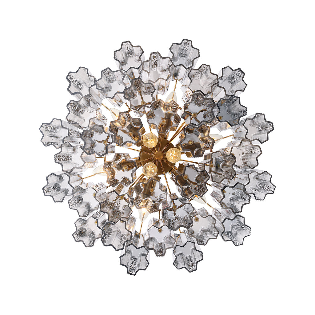 Crystorama Addis 9 Light Aged Brass Chandelier