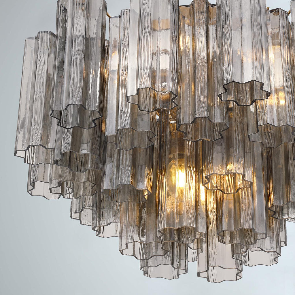Crystorama Addis 9 Light Aged Brass Chandelier