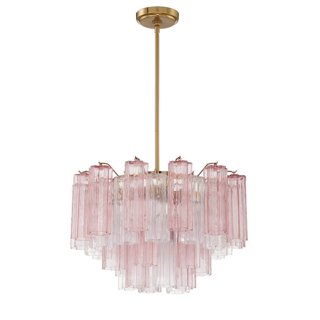 Crystorama Addis 9 Light Aged Brass Chandelier