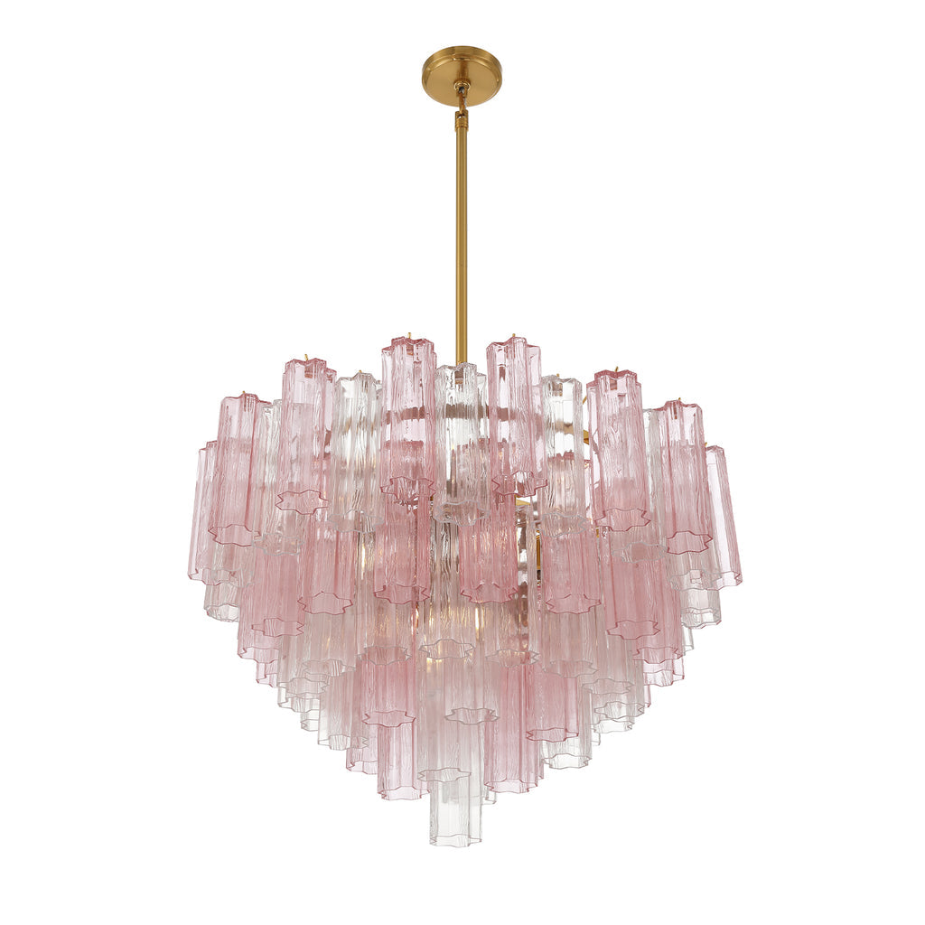 Crystorama Addis 16 Light Aged Brass Chandelier