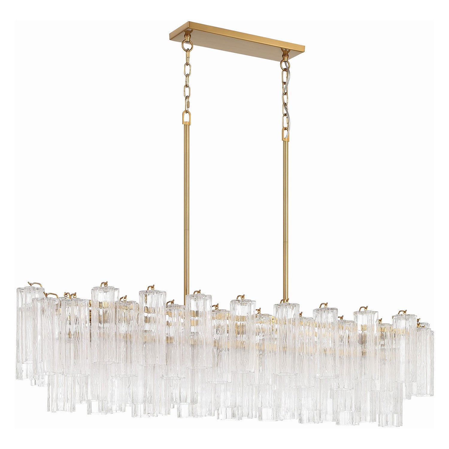Crystorama Addis Brass Linear Chandelier