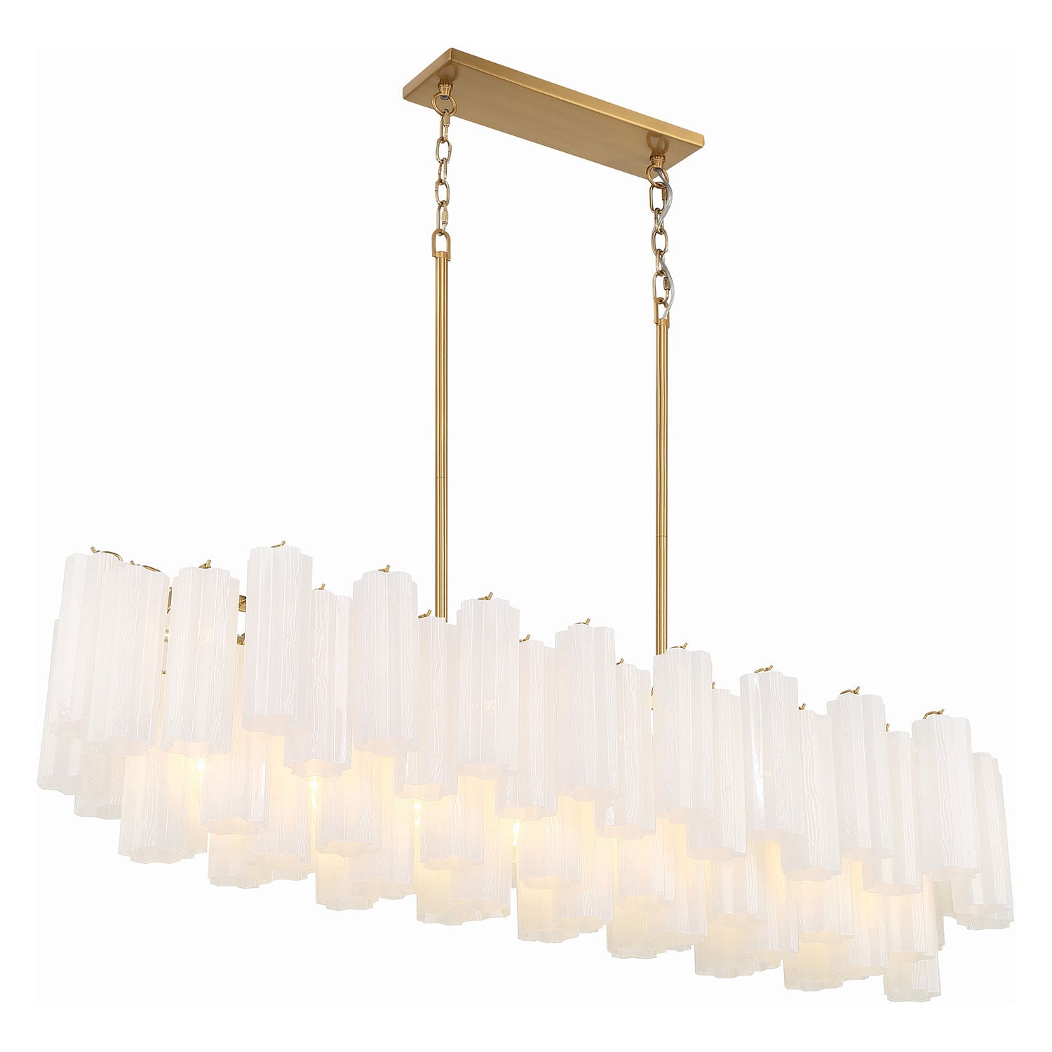 Crystorama Addis Brass Linear Chandelier