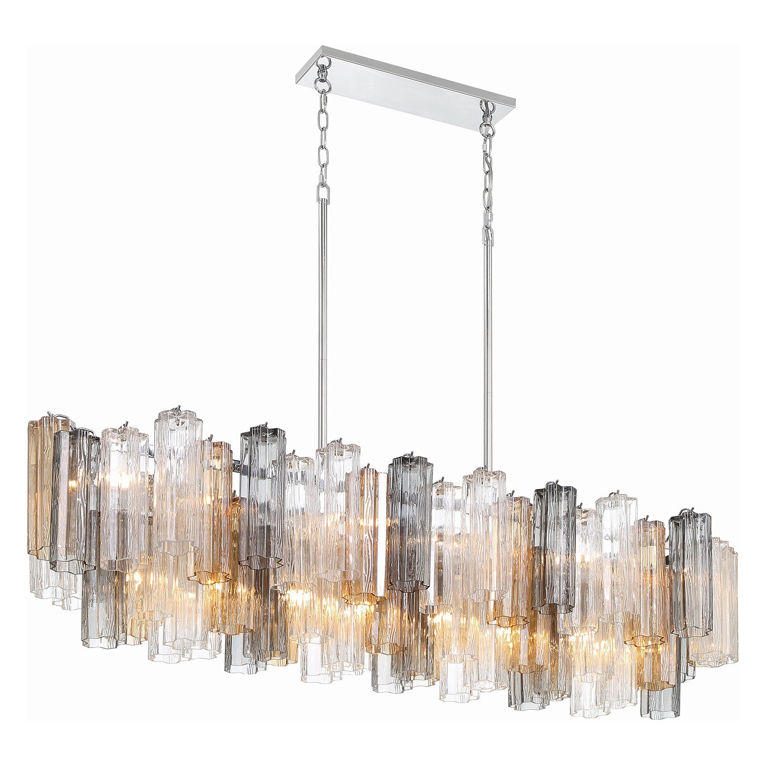 Crystorama Addis Linear Chandelier Polished Chrome
