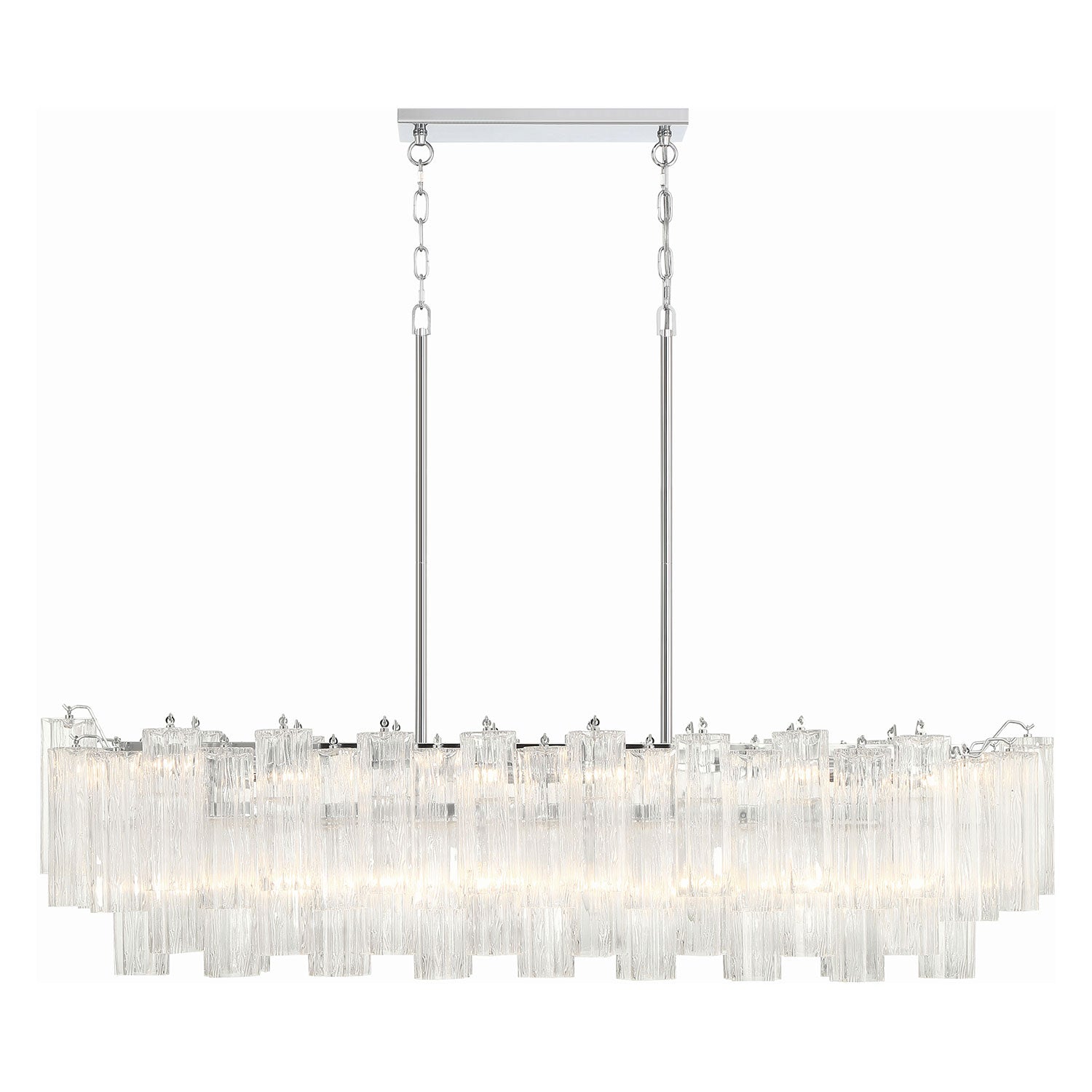 Crystorama Addis Linear Chandelier Polished Chrome
