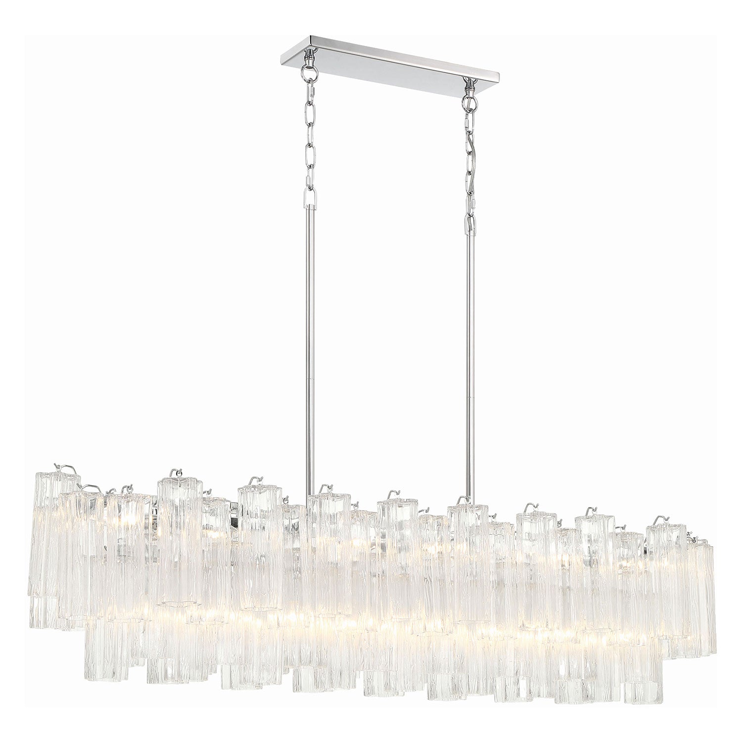 Crystorama Addis Linear Chandelier Polished Chrome