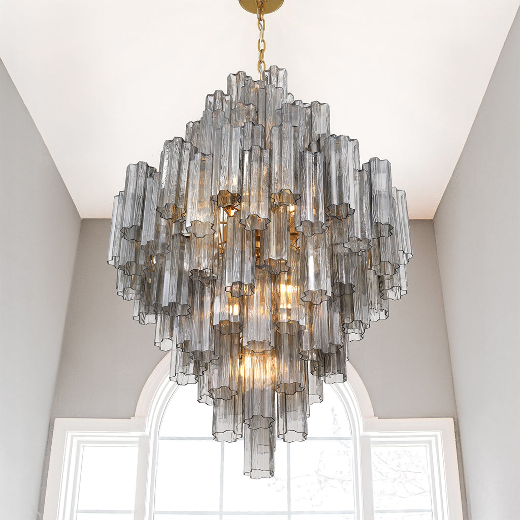 Crystorama Addis 20 Light Aged Brass Chandelier