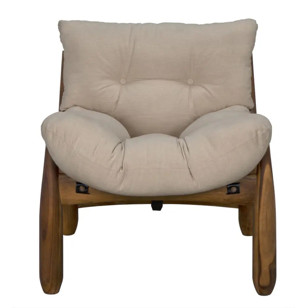 Noir Dante Chair, relaxed cozy profile