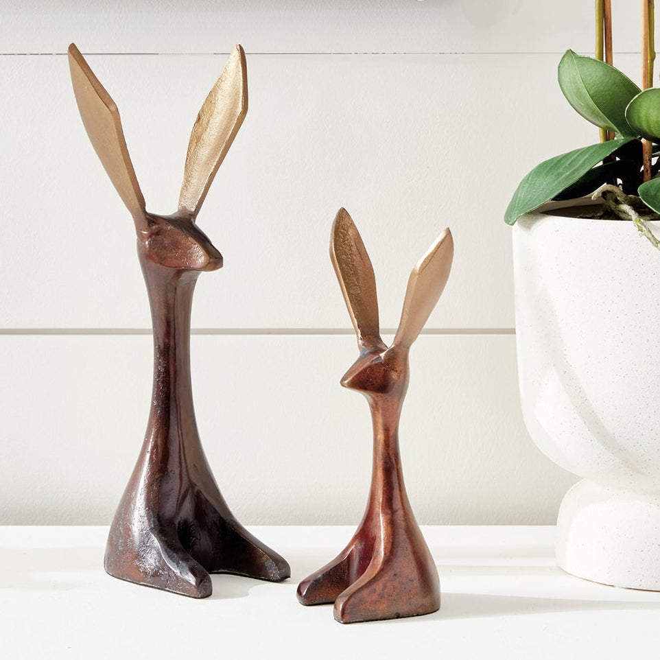 Jackrabbit Black Figurine Set of 2