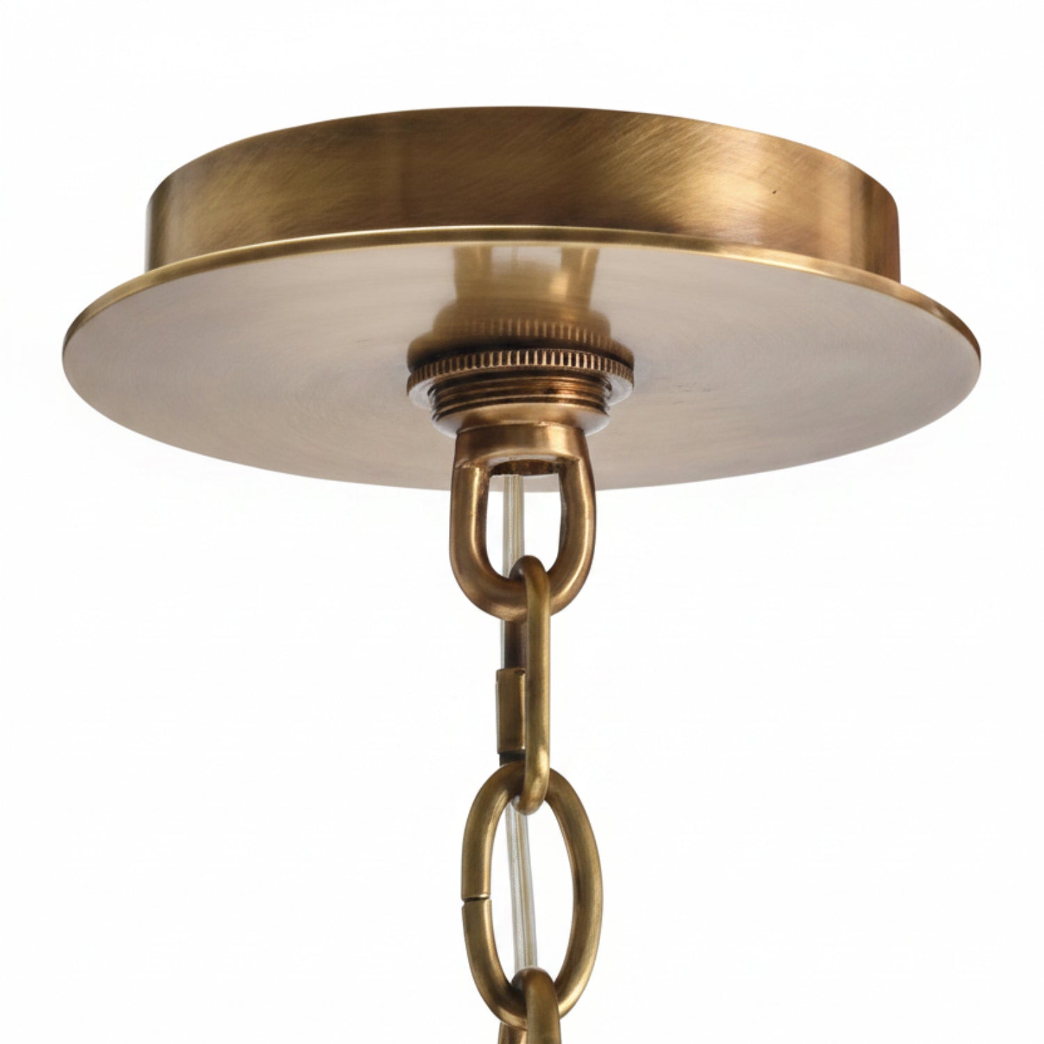 John Richard Acrylic and Brass Ten-Light Chandelier