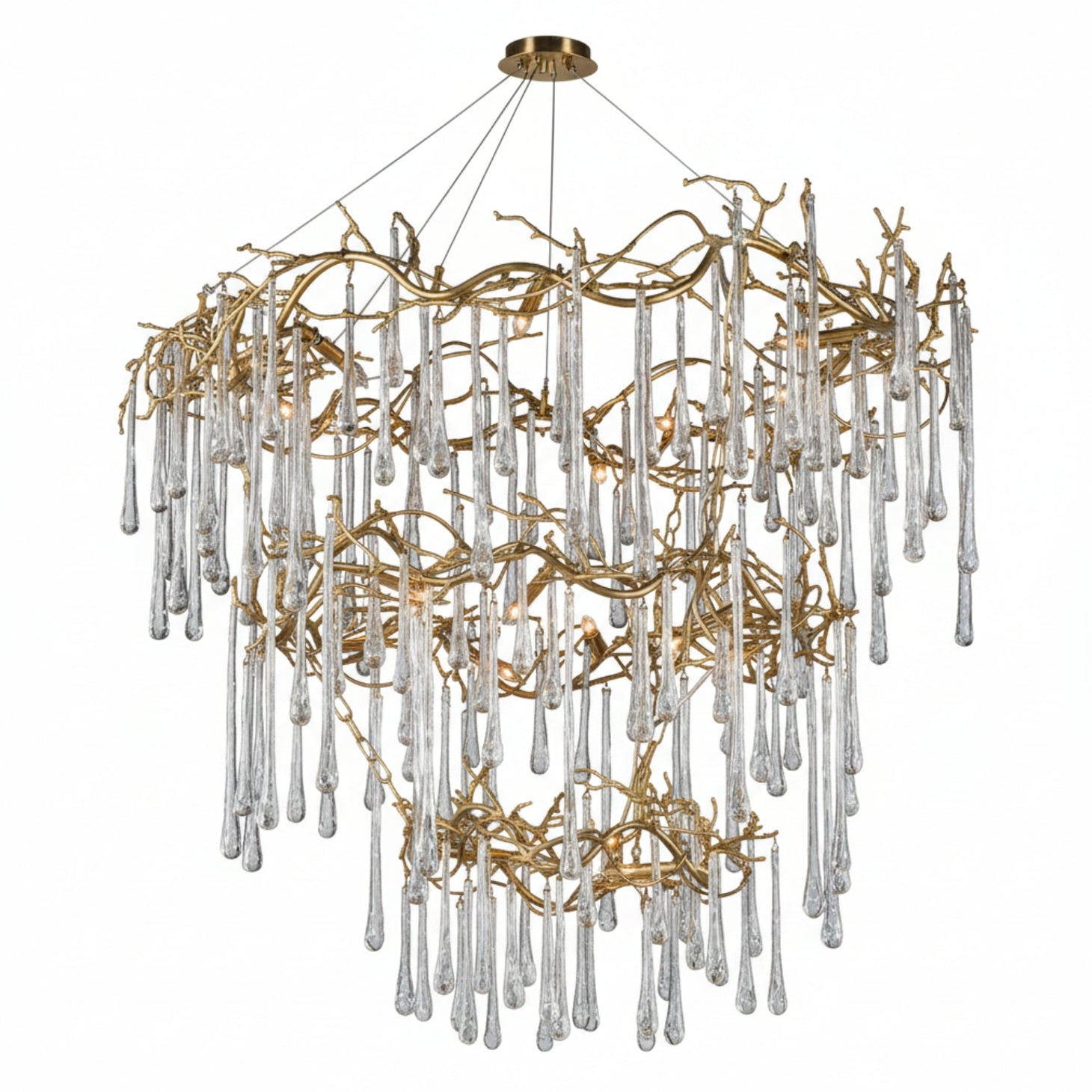 John Richard Branched Crystal Twenty-Light Chandelier