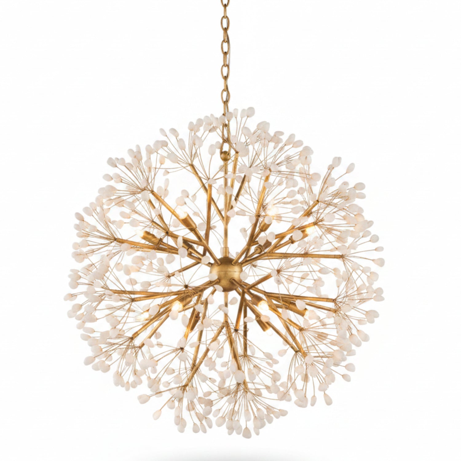 John Richard Spherical Twelve-Light Quartz Chandelier