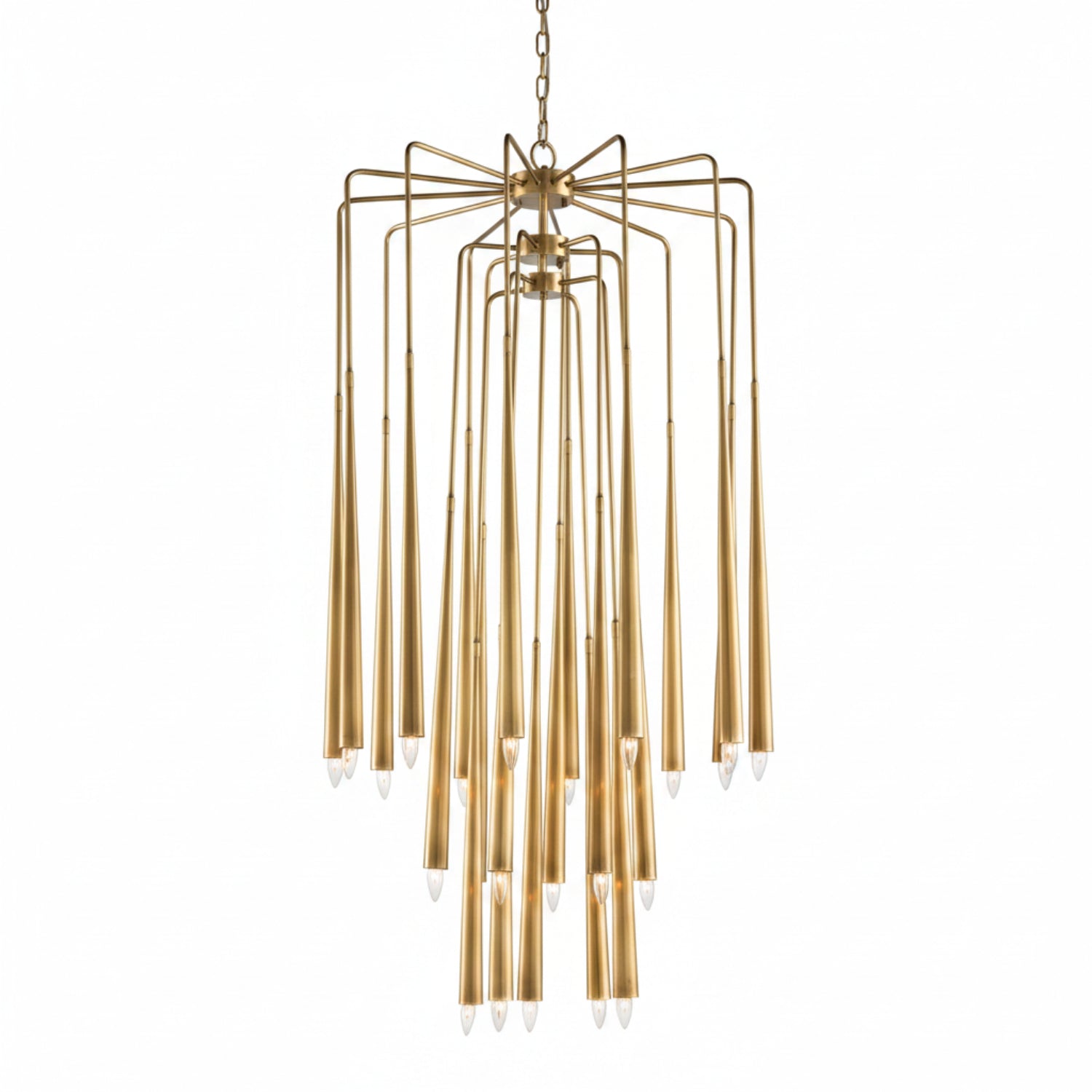 John Richard Hans Twenty-Three-Light Brass Chandelier