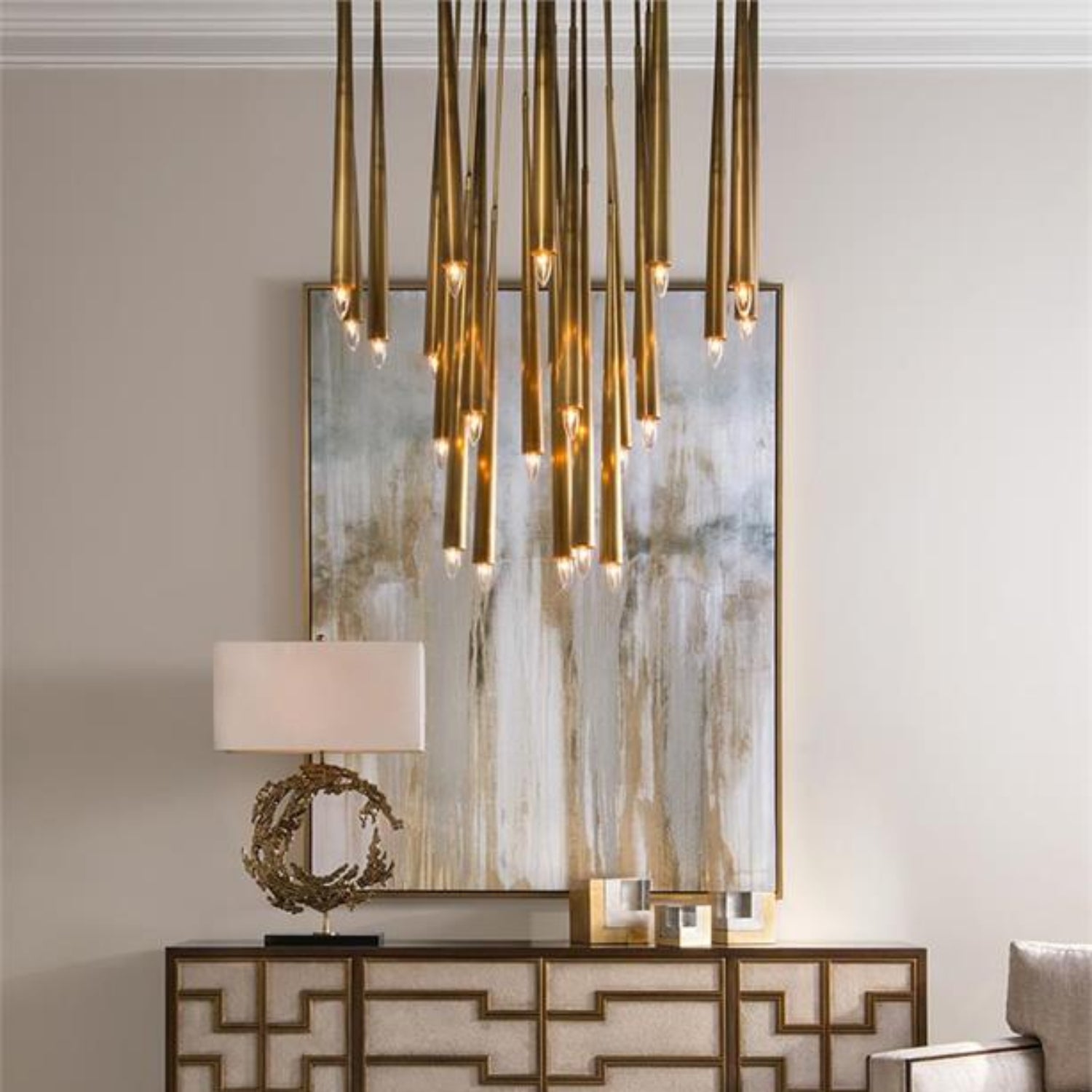 John Richard Hans Twenty-Three-Light Brass Chandelier