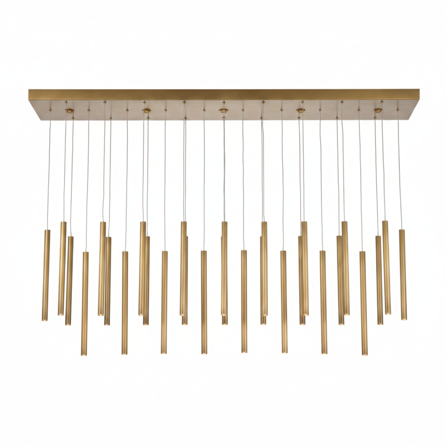 John Richard Hans Horizontal Thirty-Five-Light Brass Chandelier