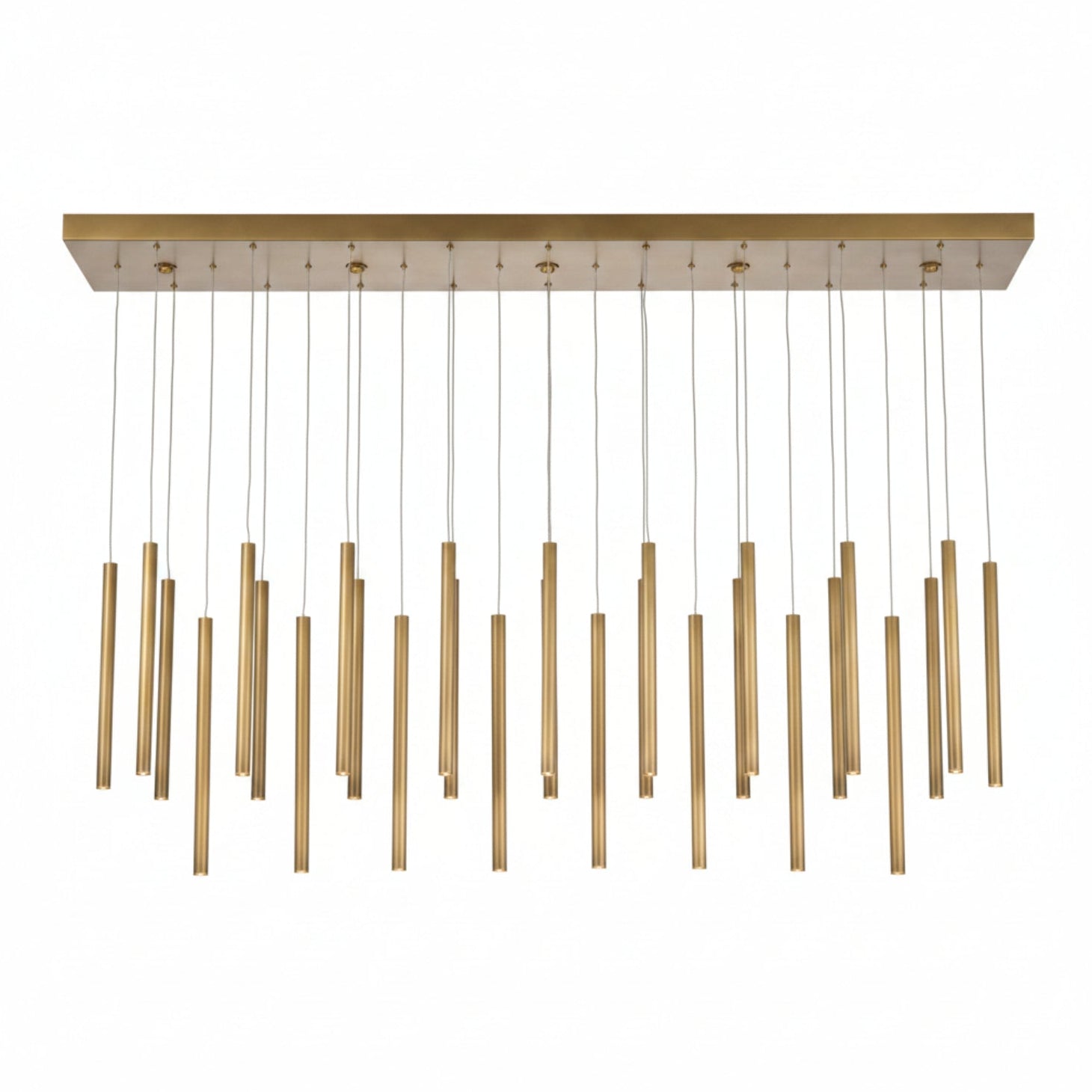 John Richard Hans Horizontal Thirty-Five-Light Brass Chandelier