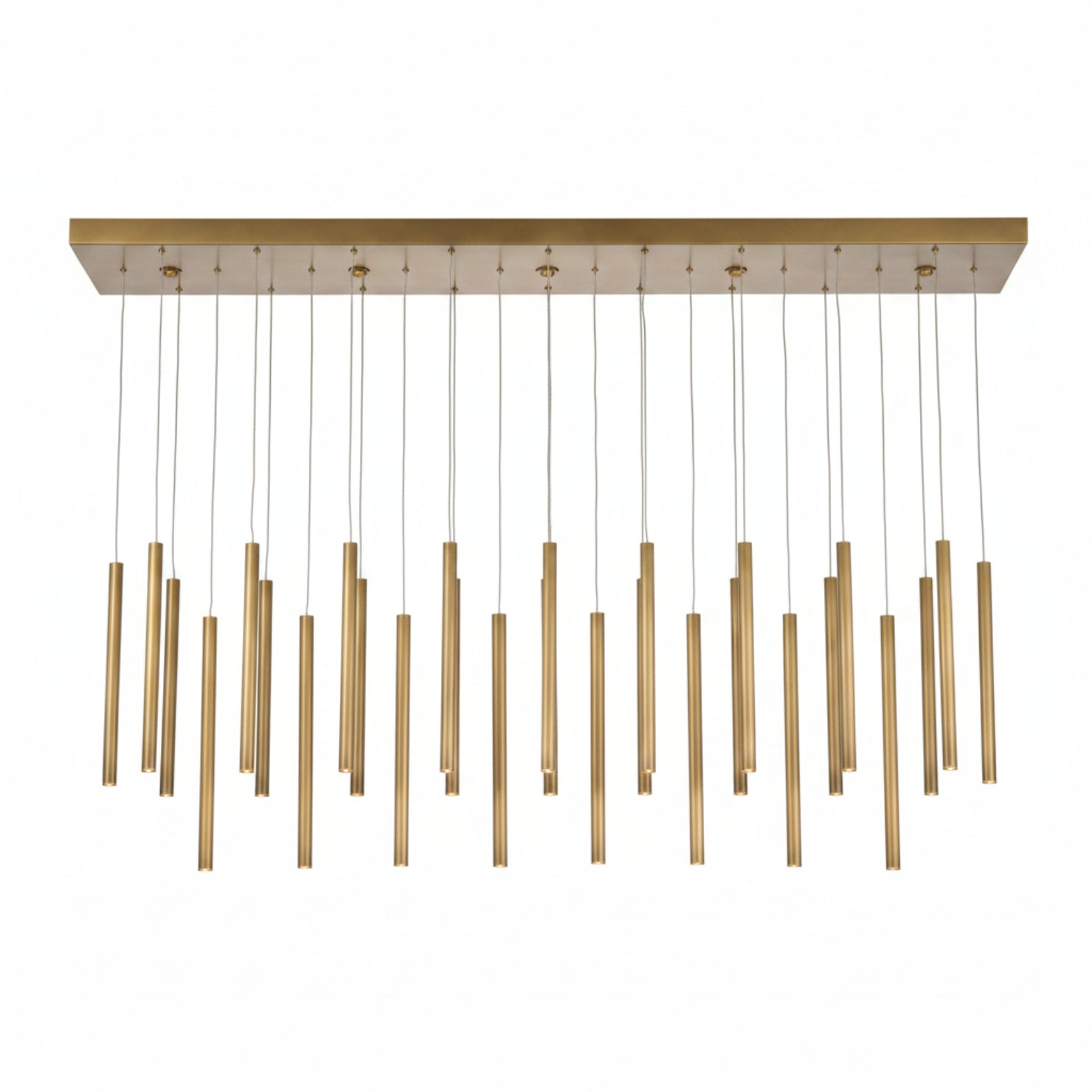 John Richard Hans Horizontal Thirty-Five-Light Brass Chandelier