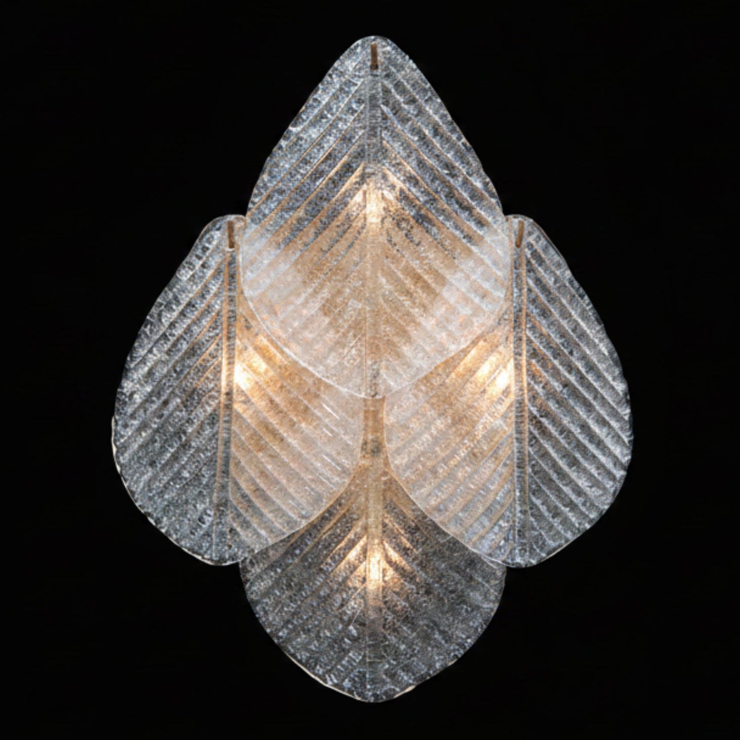 Frosted Glass Petal Wall Coupe by John Richard