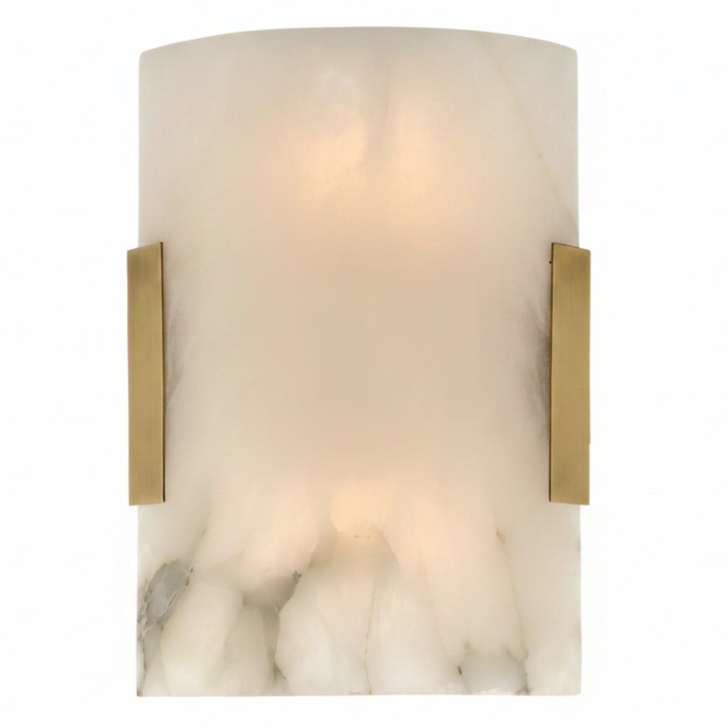 John Richard Curved Stone Alabaster Wall Sconce