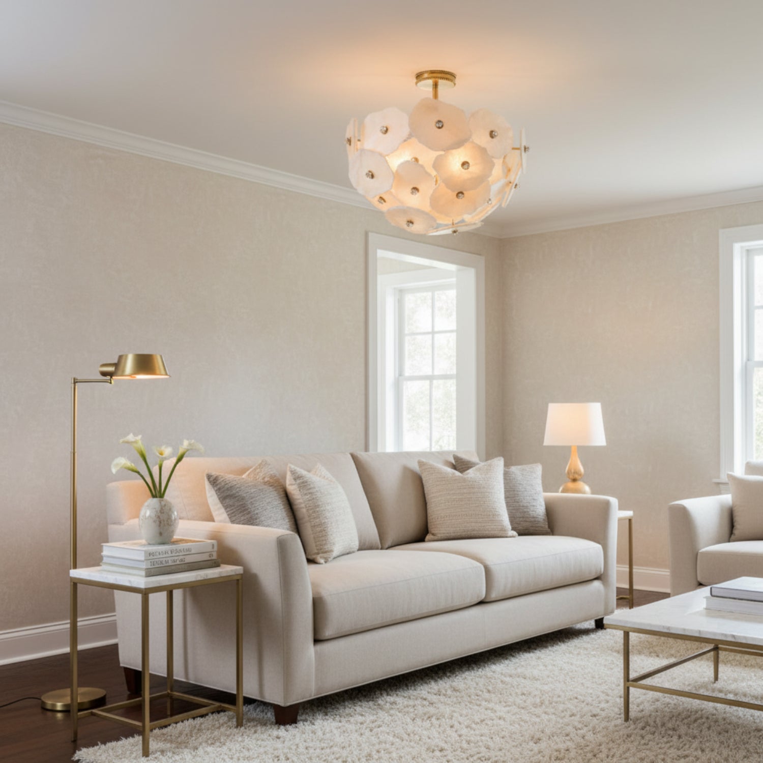 John Richard Montserrat Four-Light Flush Mount