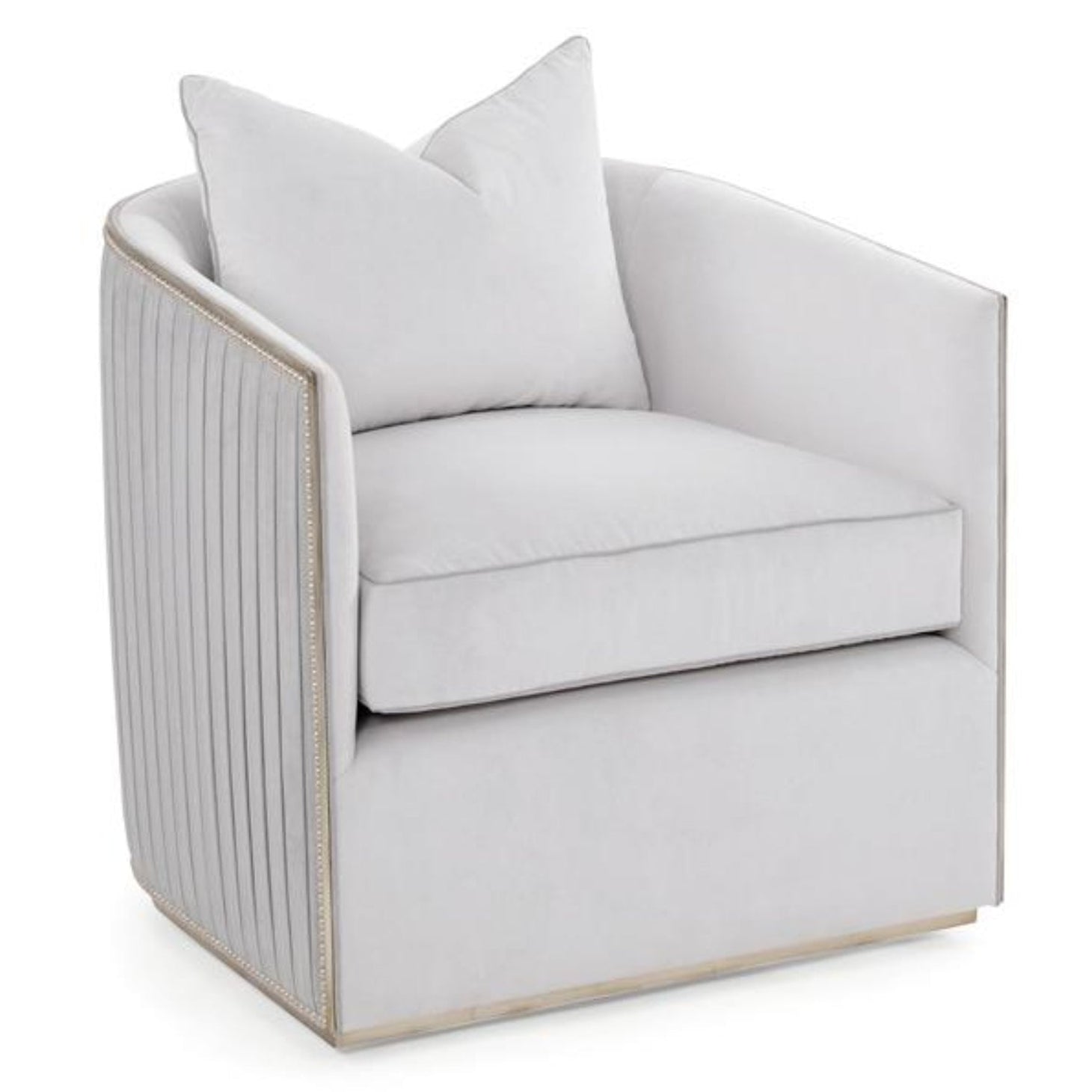John Richard Sonoma 2205 Swivel Chair — in Burnished Silver finish