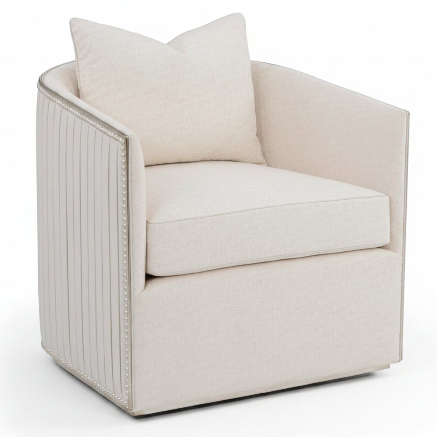 John Richard Sonoma 2213 Swivel Chair — in Burnished Silver finish