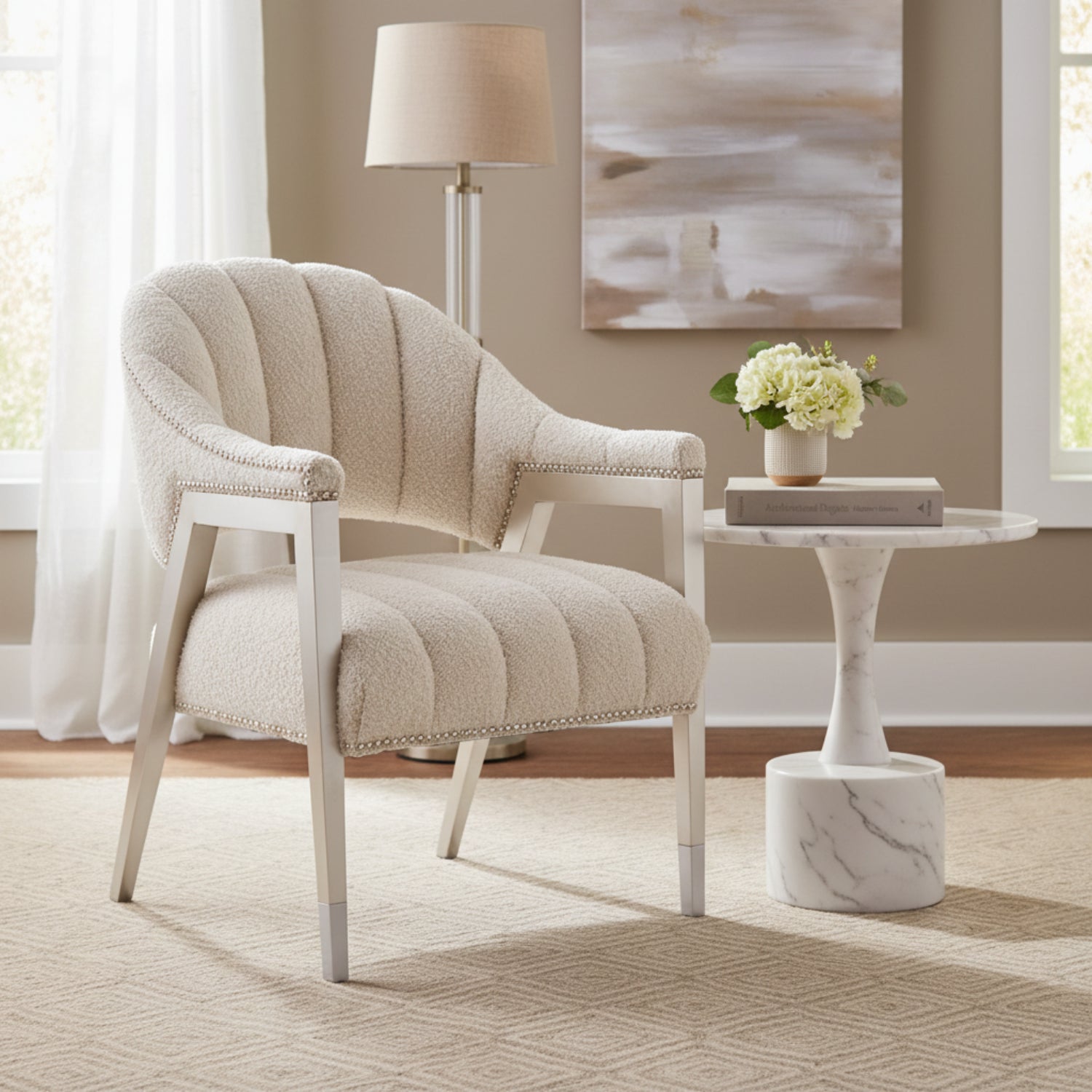 John Richard Luna Burnished Silver Chair