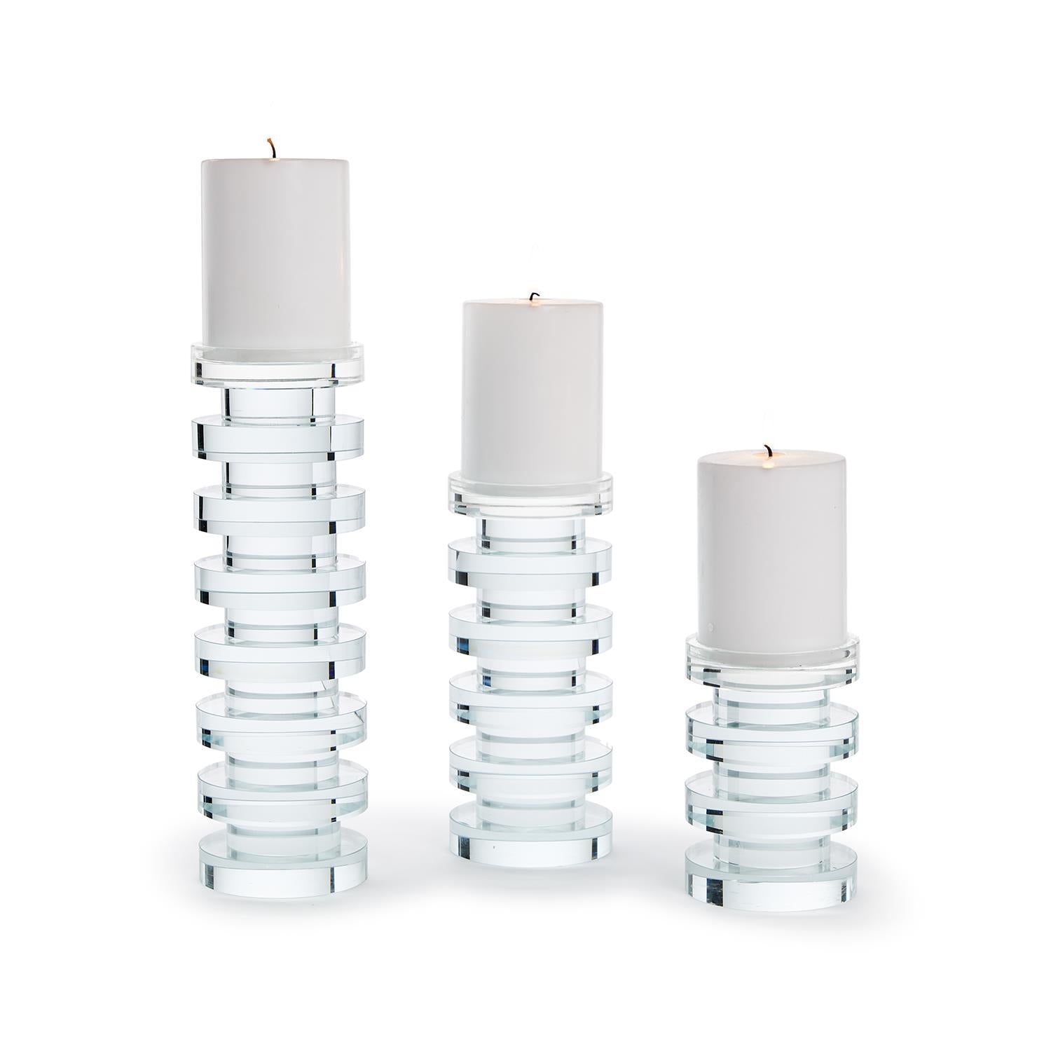 Crystal Candle Holder Set of 3