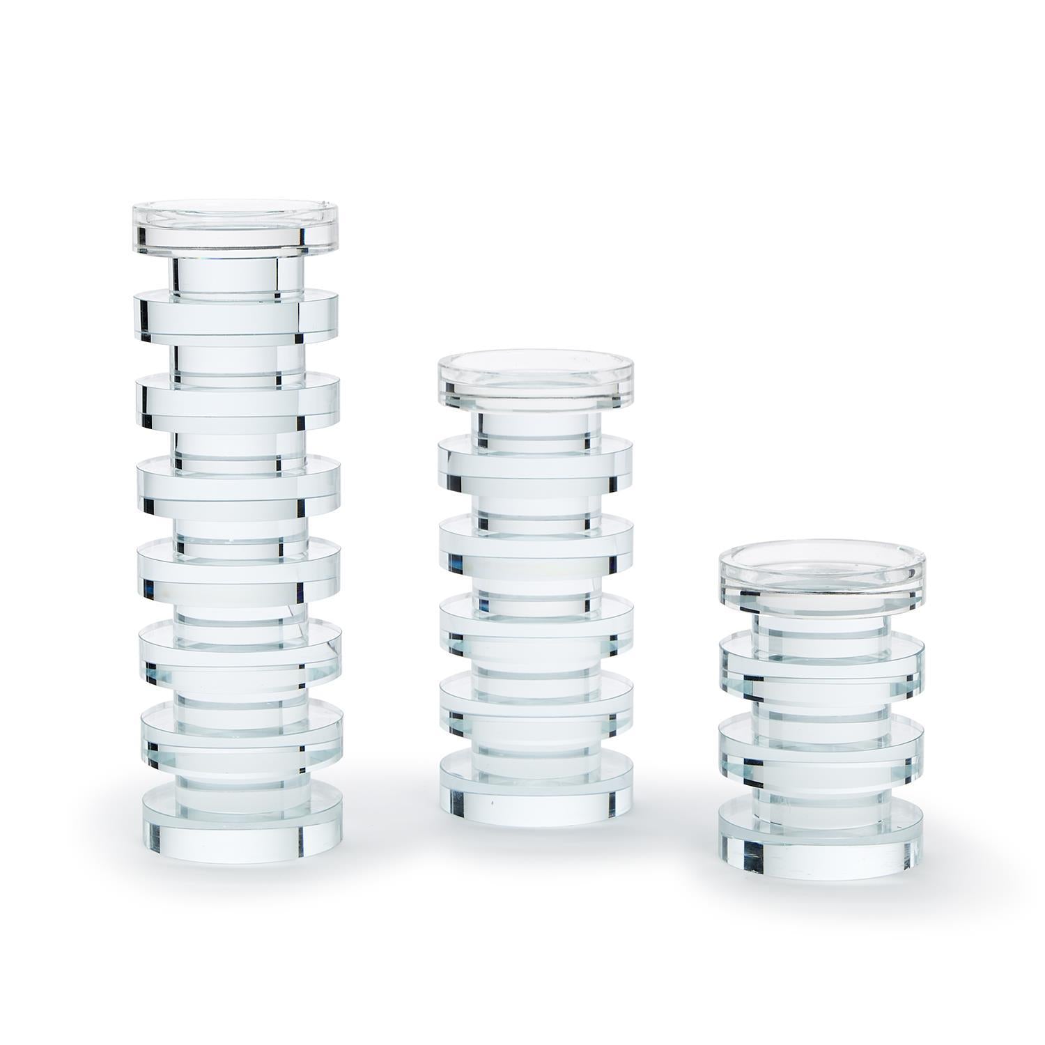 Crystal Candle Holder Set of 3