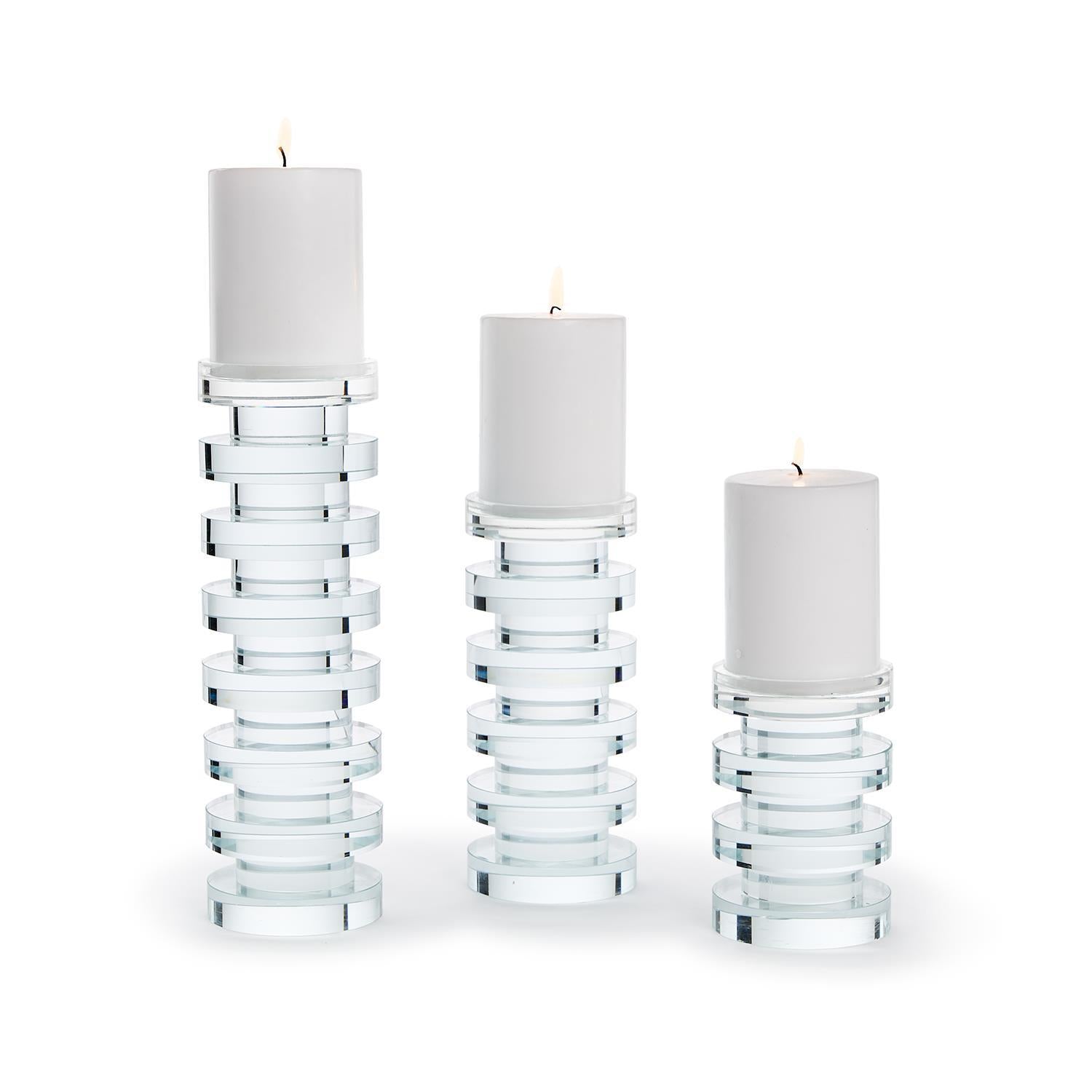 Crystal Candle Holder Set of 3