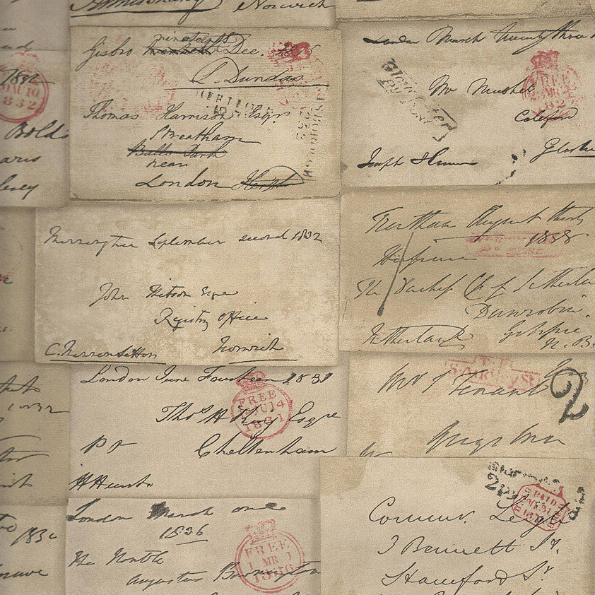 Andrew Martin x Kravet Couture Love Letter Parchment Wallpaper