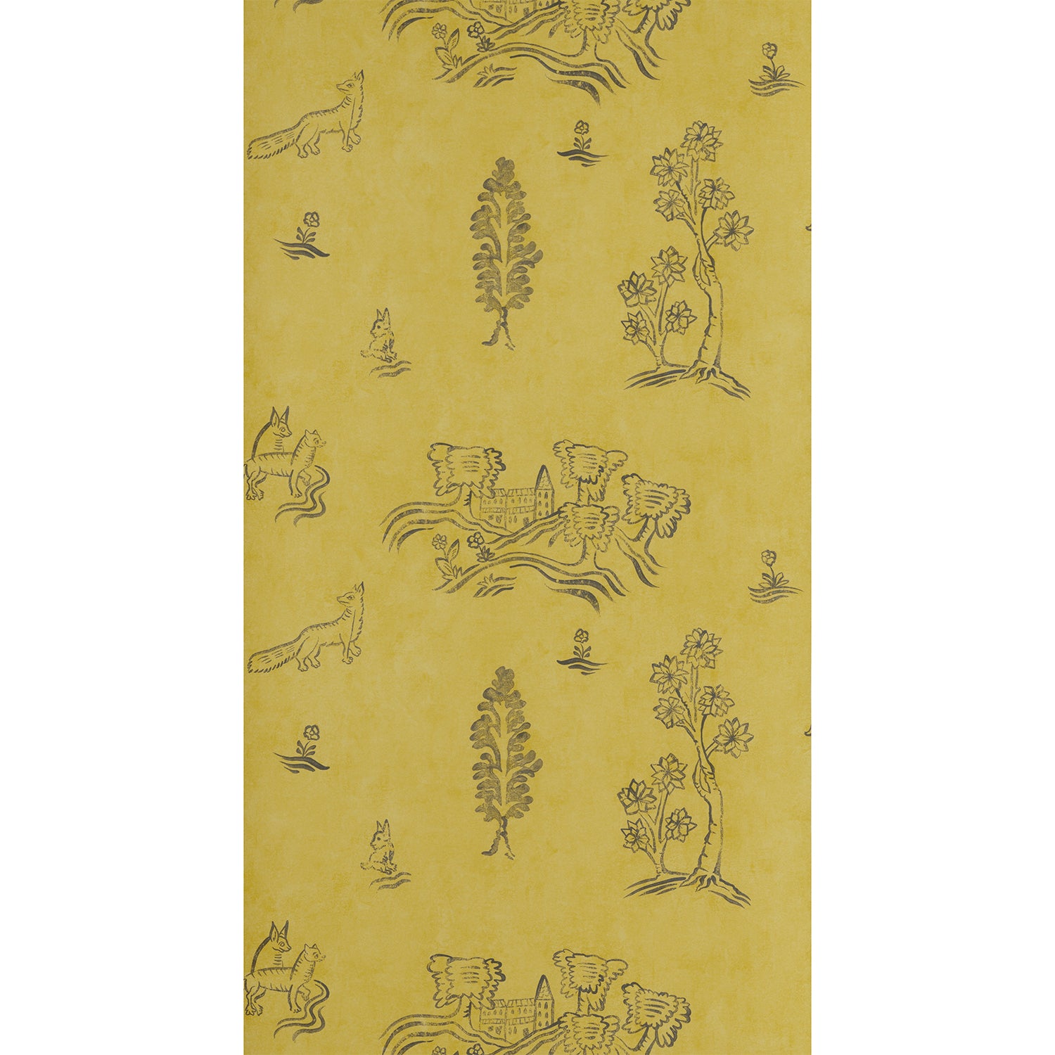 Andrew Martin x Kravet Couture Wychwood Provencal Yellow Wallpaper