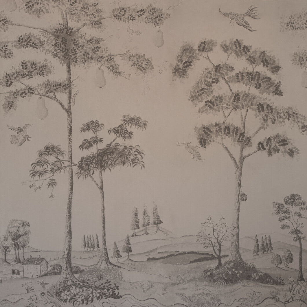 Andrew Martin x Kravet Couture Mythical Land Peat Wallpaper