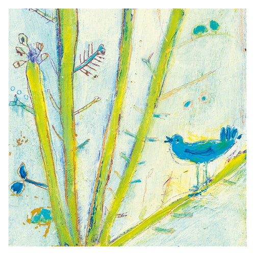 Sugarboo & Co Blue Bird Left Gallery Wrap Art Print