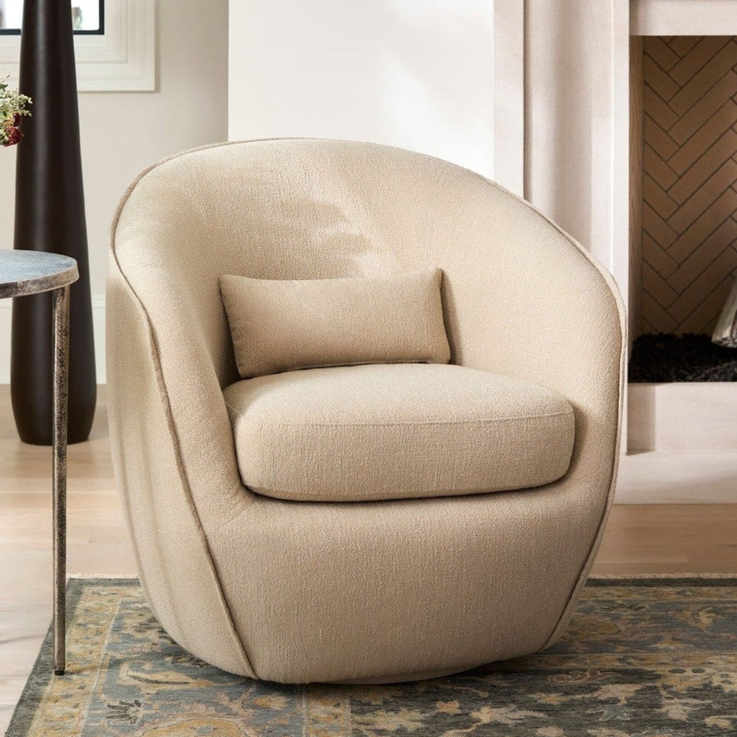 Ariah Polyester Swivel Chair