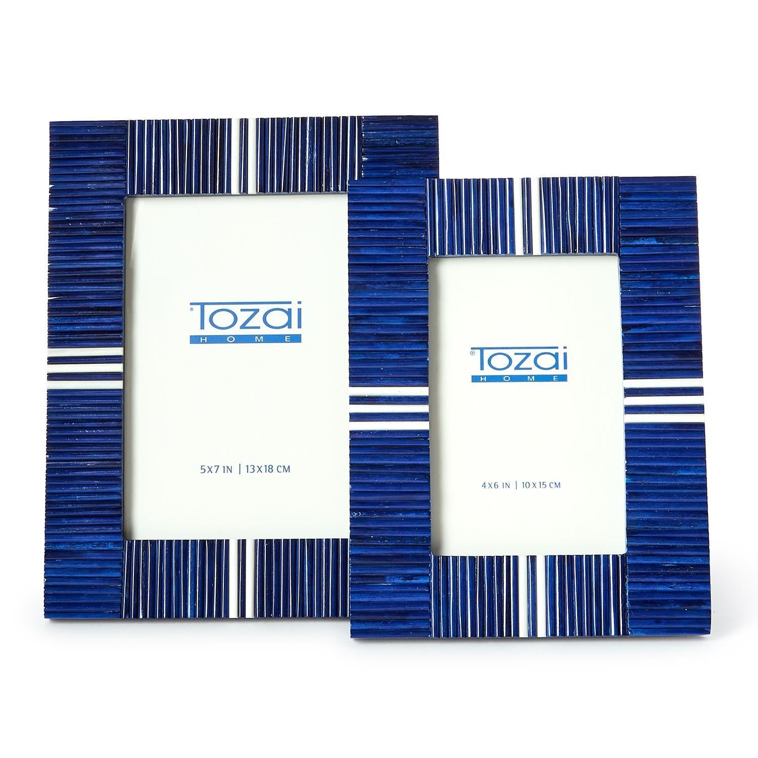 Stacks Navy Blue Photo Frame Set of 2