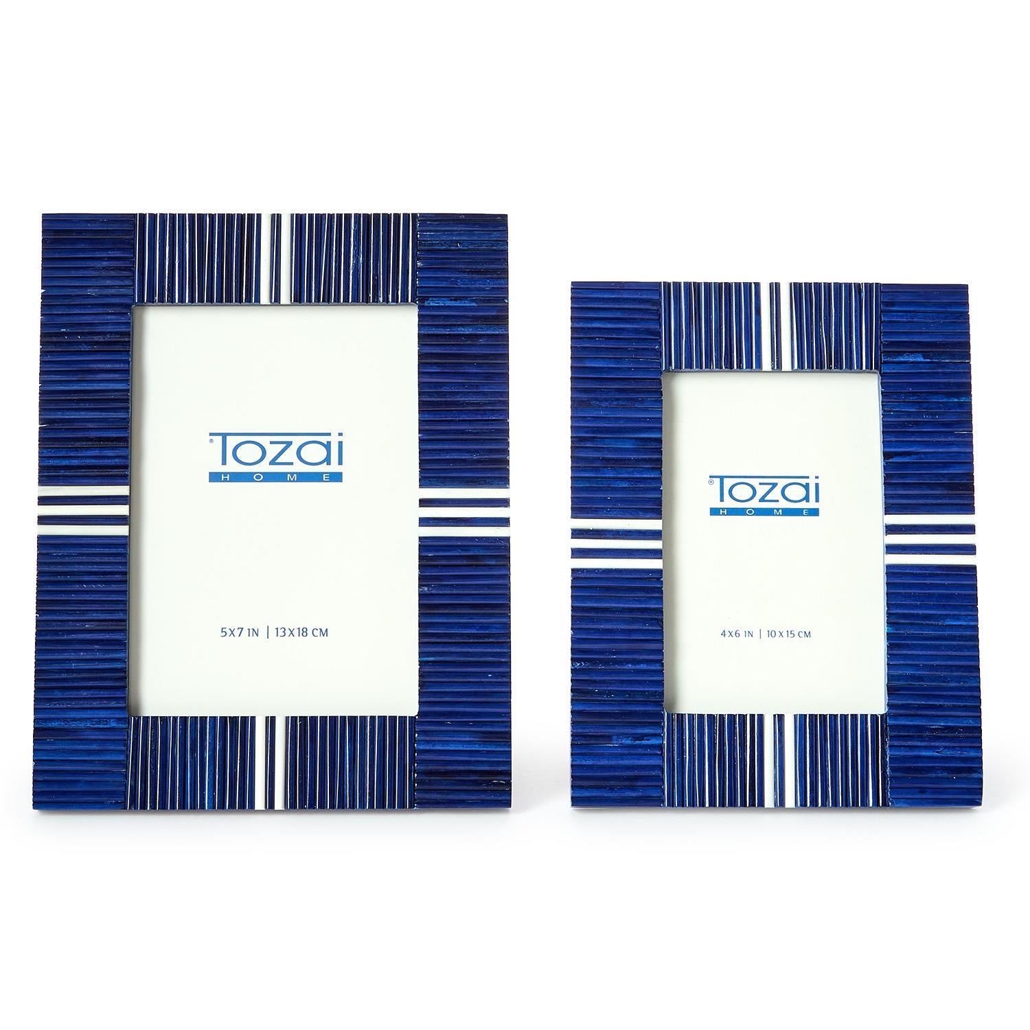 Stacks Navy Blue Photo Frame Set of 2