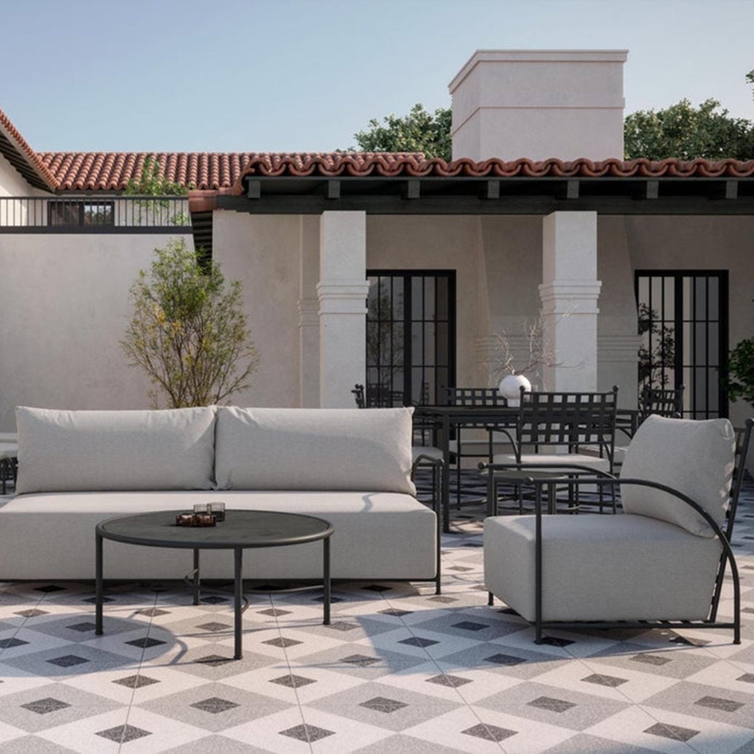 Azzuro Living Athen High Back Sofa