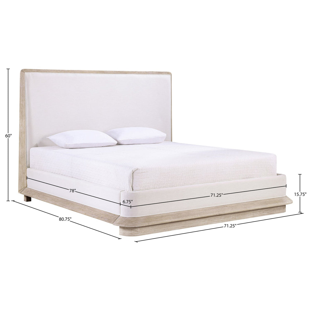 Adagio Natural Fabric Upholstered Bed