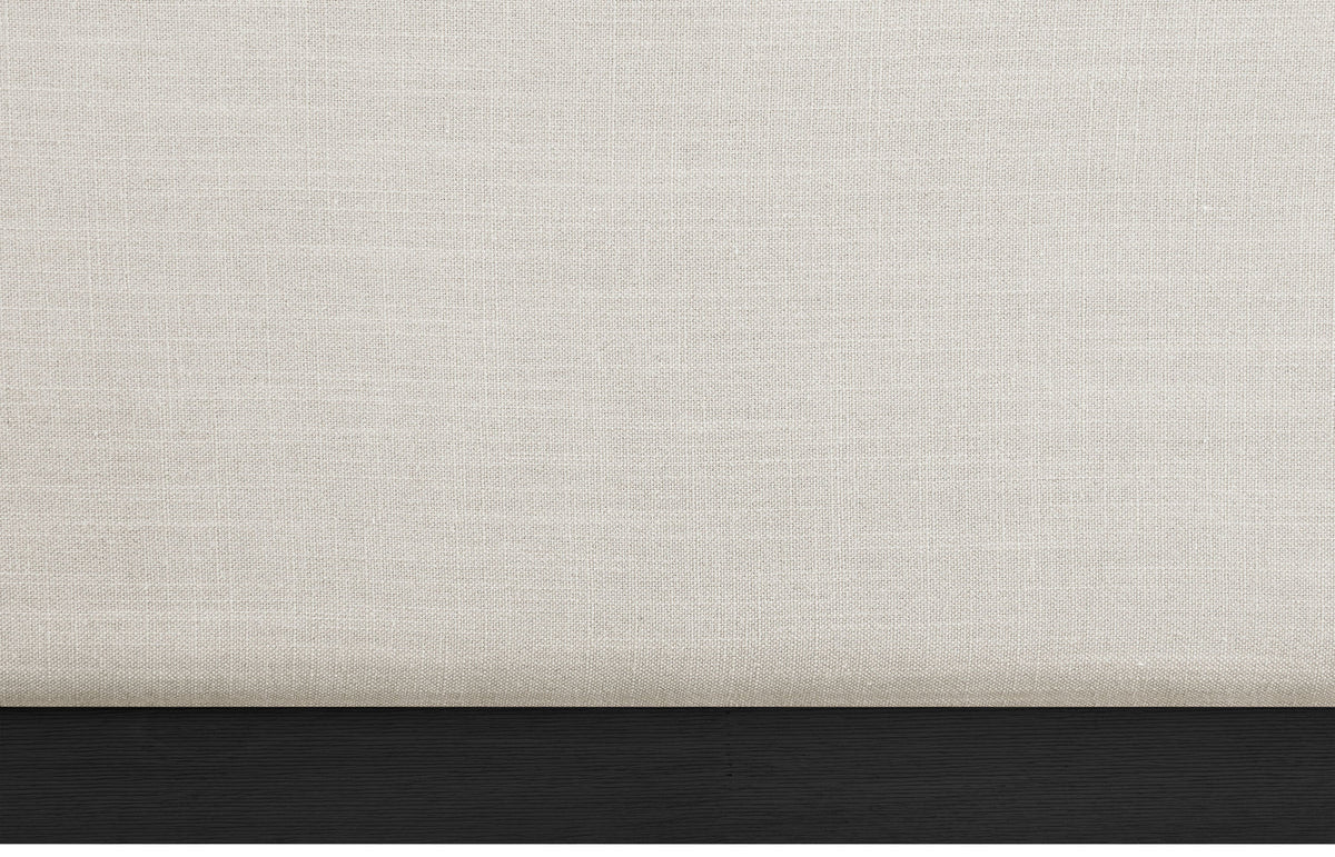 Alfie Beige Linen Textured Fabric Upholstered Bed
