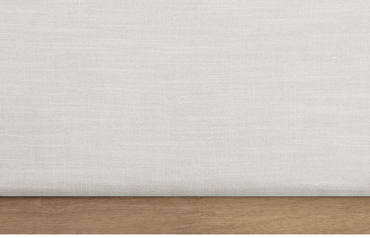 Alfie Cream Linen Textured Fabric Upholstered Bed