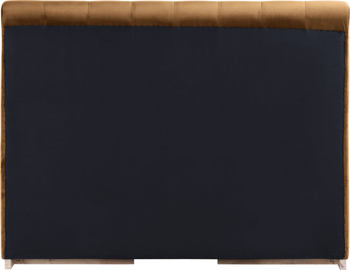 Amara Saddle Velvet Upholstered Bed